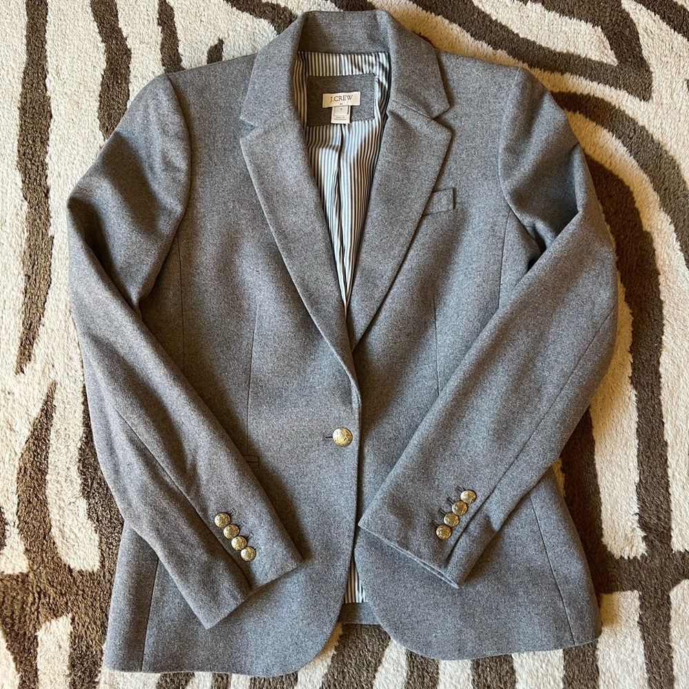 J Crew Blazer Gray 4 - Picture 1 of 7